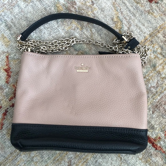 Kate Spade leather 2-tone chain crossbody messenger bag - Picture 1 of 5